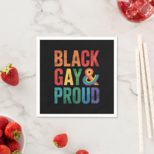 Svarta HBTQ-personer som är stolta och homosexuell Pappersservett