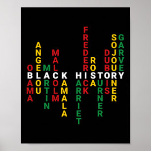 Svarta historieinspirerande svarta ledare afrikans poster