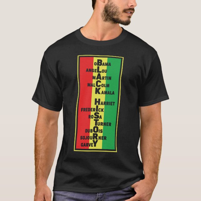 Svarta historieledare afrikanskt presentkort t shirt (Framsida)