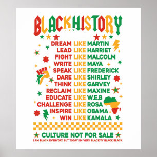 Svarta historieledare poster