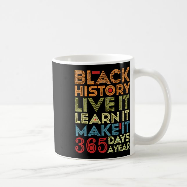 Svarta historiemånaden 2025 Lev det Lär dig Gör de Kaffemugg (Höger)