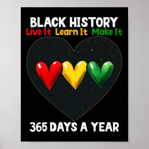Svarta historiemånaden 2025 Lev det Lär dig Gör de Poster
