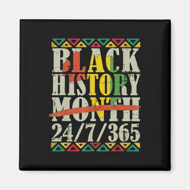 Svarta historiemånaden 247365 Med afrikansk kartfl Magnet (Framsidan)