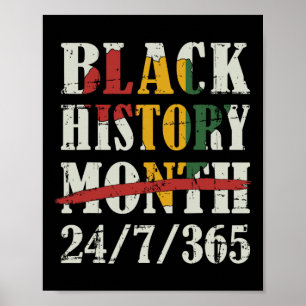 Svarta historiemånaden 247365 Med afrikansk kartfl Poster