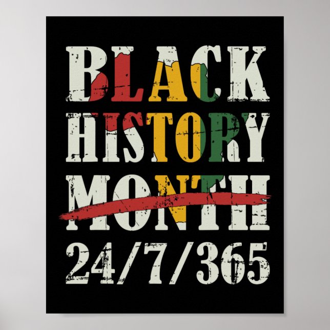 Svarta historiemånaden 247365 Med afrikansk kartfl Poster (Framsidan)