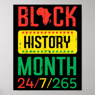 Svarta historiemånaden 24 7 265 Afrikansk stolthet Poster