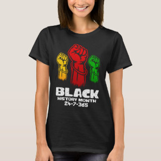 Svarta historiemånaden 365 dagar afroamerikan t shirt