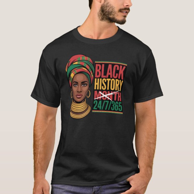Svarta historiemånaden 365 dagar om året empowerme t shirt (Framsida)