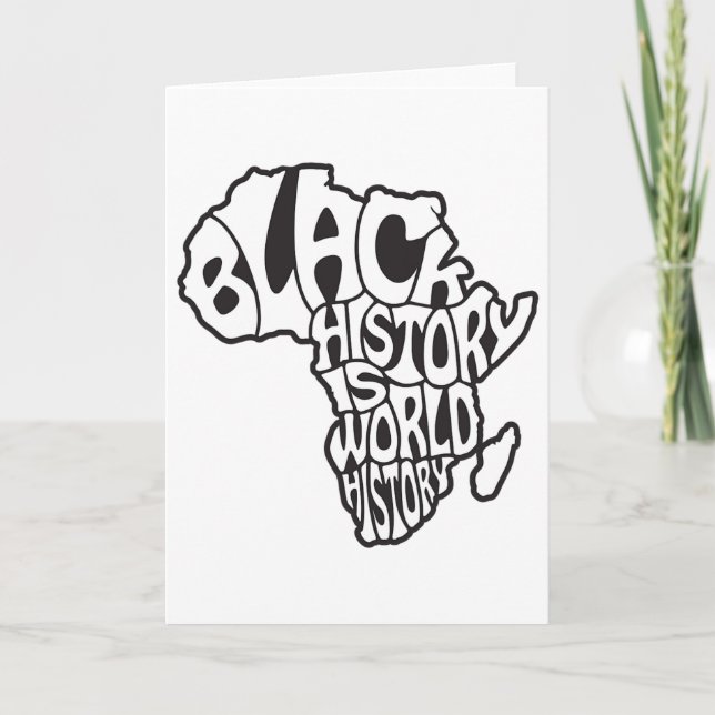 Svarta historiemånaden Afrika Kartdesign Utbildnin Kort (Framsida)