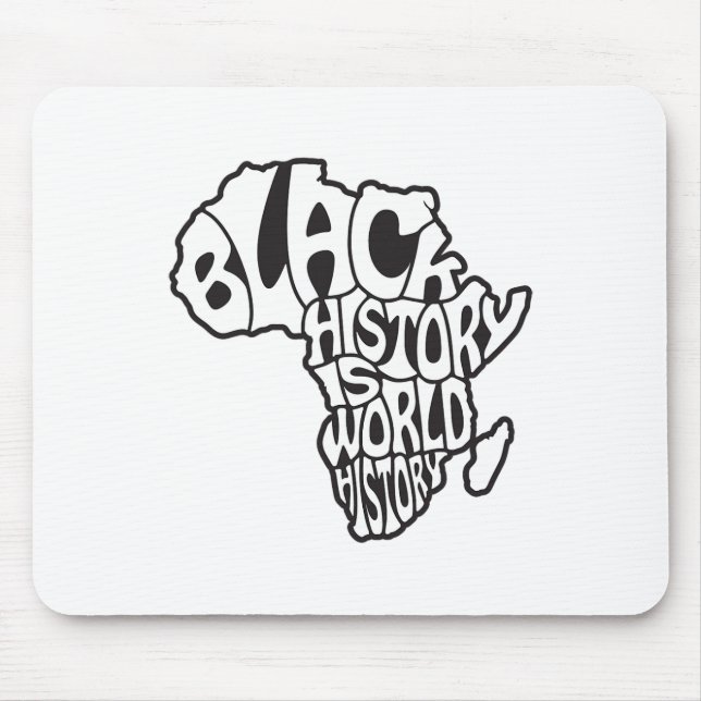 Svarta historiemånaden Afrika Kartdesign Utbildnin Musmatta (Framsidan)