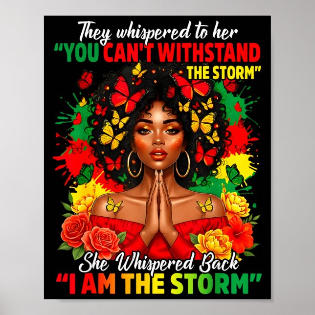 Svarta historiemånaden Afrikansk flicka kvinna Afr Poster (Framsidan)