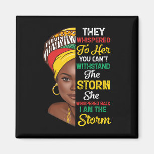Svarta historiemånaden Afrikansk kvinna Afro Jag ä Magnet
