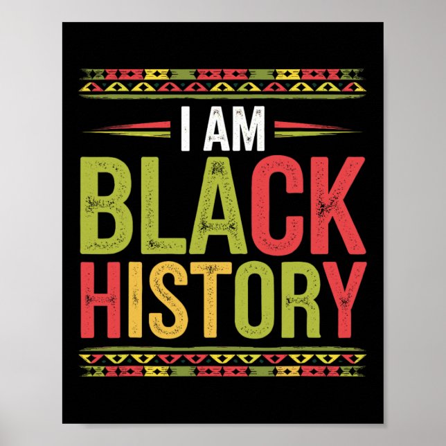 svarta historiemånaden afrikanska rötter afroameri poster (Framsidan)