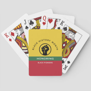 Svarta historiemånaden Afroamerikansk böjd text Casinokort