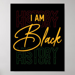 Svarta historiemånaden Afroamerikansk Jag är svart Poster