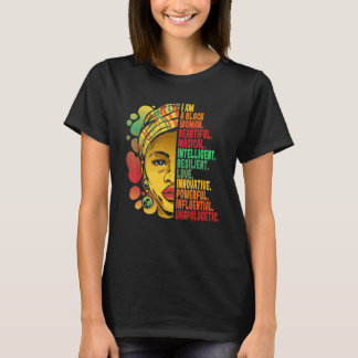 Svarta historiemånaden afroamerikansk jag är svart t shirt