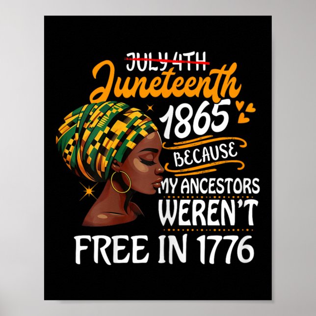 svarta historiemånaden afroamerikansk Juneteenth B Poster (Framsidan)