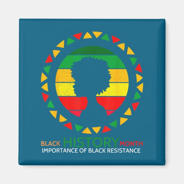 Svarta historiemånaden afroamerikansk  magnet (Framsidan)