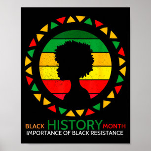 Svarta historiemånaden afroamerikansk poster