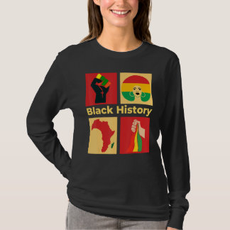 Svarta historiemånaden, afroamerikansk stolthetshi t shirt