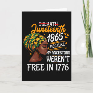 Svarta historiemånaden Afroamerikanska Juneteenth Kort
