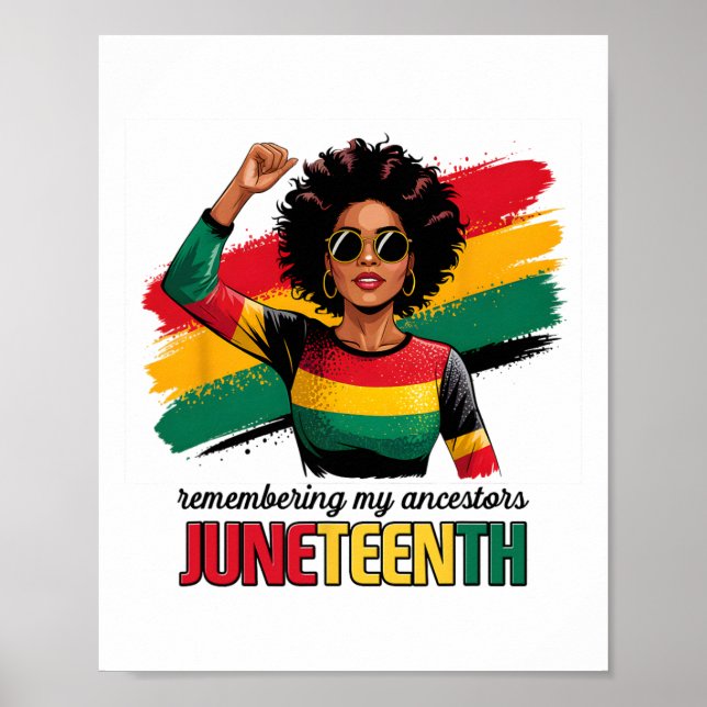 svarta historiemånaden afroamerikanska Juneteenth  Poster (Framsidan)