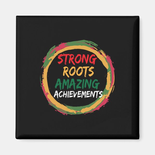 svarta historiemånaden afroamerikanska landscelele magnet (Framsidan)