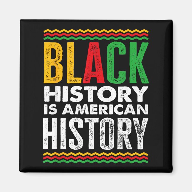 svarta historiemånaden amerikansk afrikansk magnet (Framsidan)