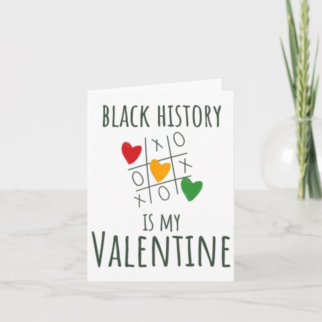 Svarta historiemånaden är min valentin Alla hjärta Kort (Framsida)