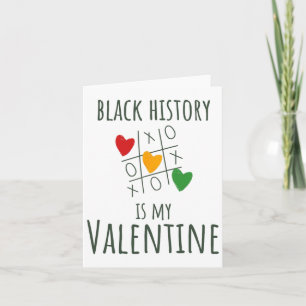 Svarta historiemånaden är min valentin Alla hjärta Kort