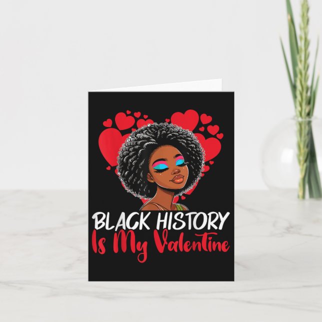 Svarta historiemånaden är min valentin melanin Afr Kort (Framsida)