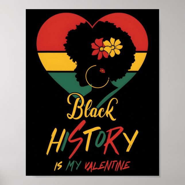Svarta historiemånaden är min valentin svarta kvin poster (Framsidan)