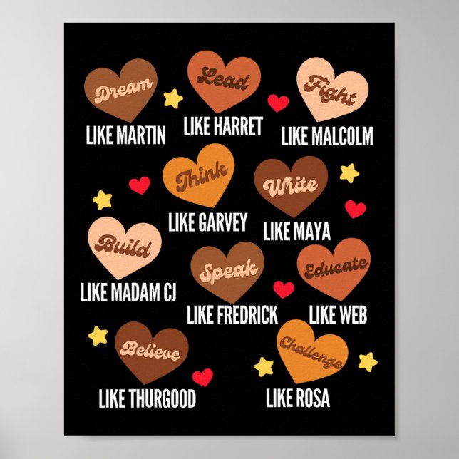 Svarta historiemånaden Dröm som Martin afrikansk l Poster (Framsidan)