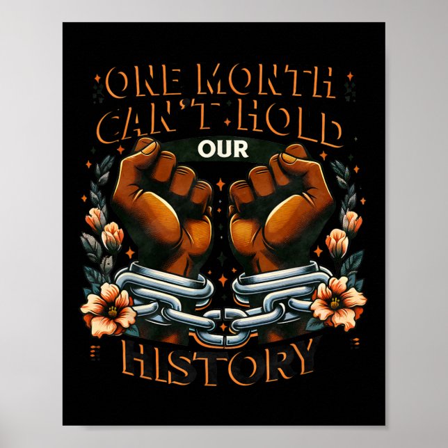 Svarta historiemånaden En månad kan inte hålla vår Poster (Framsidan)