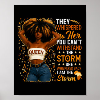 Svarta historiemånaden Jag är stormen Svart Afro Q Poster