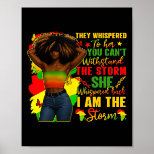 Svarta historiemånaden Jag är stormen Svart Afro Q Poster