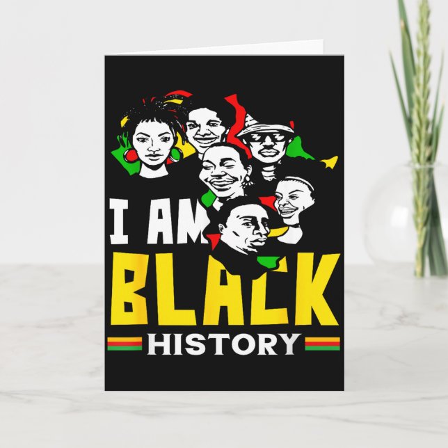 svarta historiemånaden jag är svart historia afrik kort (Framsida)