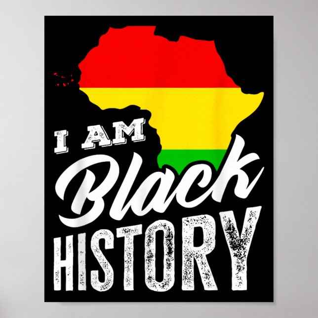 Svarta historiemånaden Jag är svart historia Afrik Poster (Framsidan)