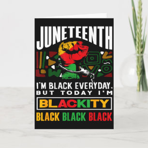 svarta historiemånaden Juneteenth Blackity Kort