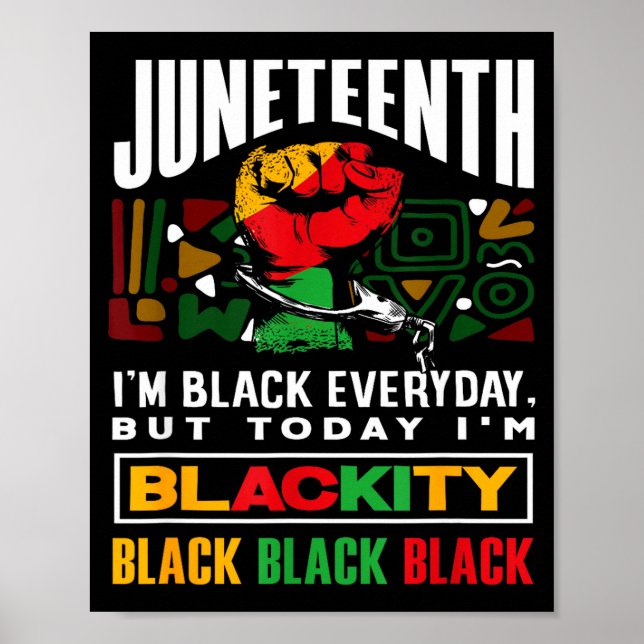 Svarta historiemånaden Juneteenth Blackity Poster (Framsidan)