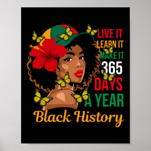 Svarta historiemånaden Lev det Lär dig Gör det 365 Poster