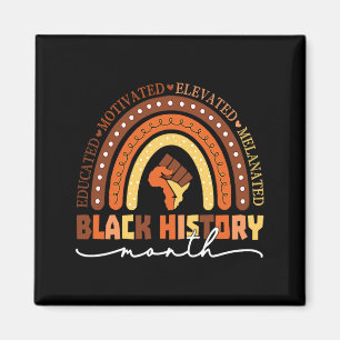 Svarta historiemånaden Melanin Utbildad Motiverad Magnet