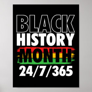 Svarta historiemånaden - Mlk-dagen afrikanska rött Poster