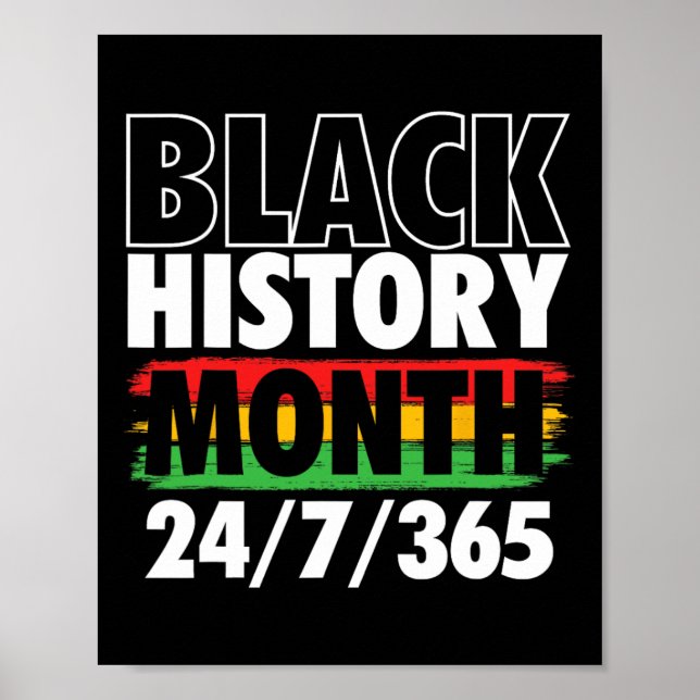 Svarta historiemånaden - Mlk-dagen afrikanska rött Poster (Framsidan)