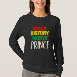 Svarta historiemånaden Prince Afroamerikansk ungdo T Shirt