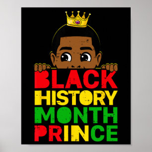 Svarta historiemånaden Prins Afrikansk Melanin Poj Poster