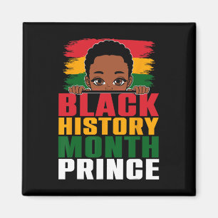 Svarta historiemånaden Prins Lille Melanin Afro Po Magnet