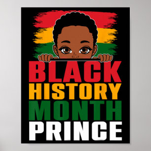 Svarta historiemånaden Prins Liten Melanin Afro Po Poster