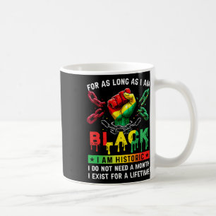 Svarta historiemånaden så länge jag är svart är ja kaffemugg
