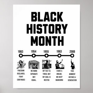 Svarta historiemånaden Svart excellens Tidslinje A Poster